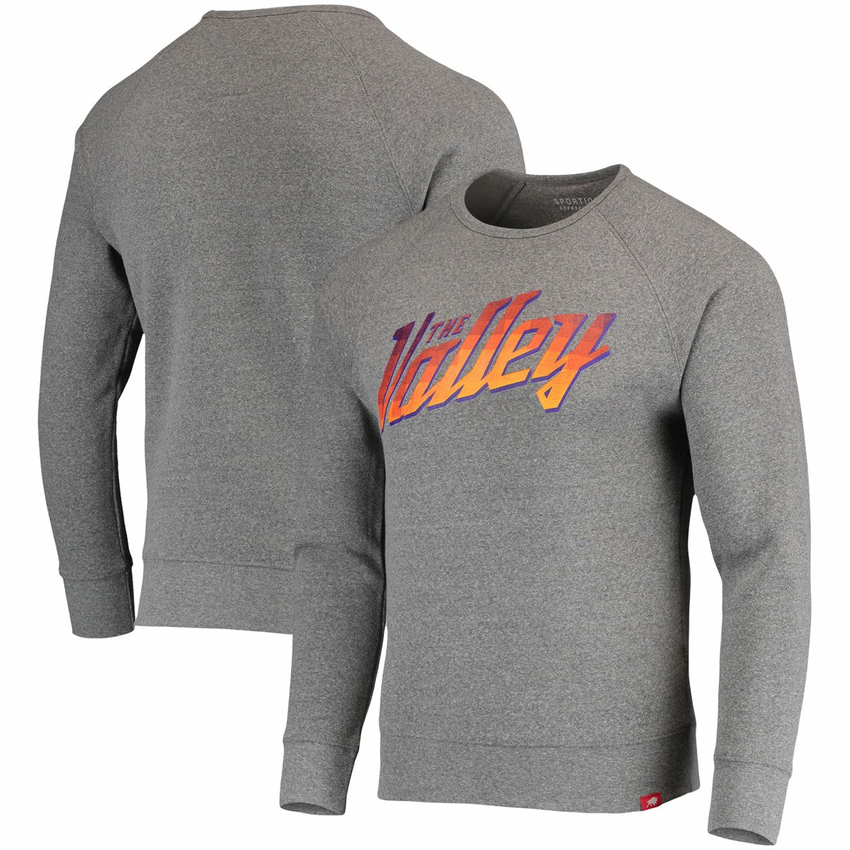 Gray Phoenix Suns Sportiqe Harmon Raglan Tri-Blend Pullover Sweatshirt | NBA