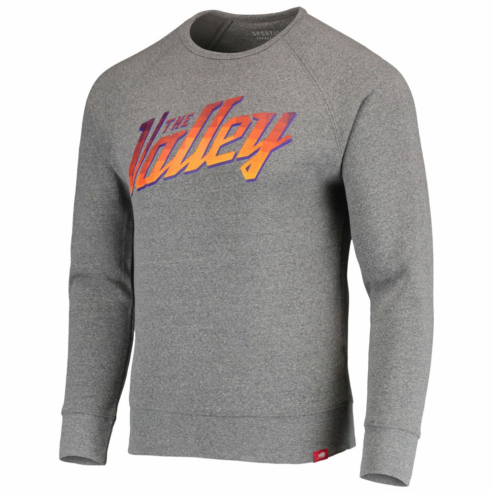 Gray Phoenix Suns Sportiqe Harmon Raglan Tri-Blend Pullover Sweatshirt | NBA