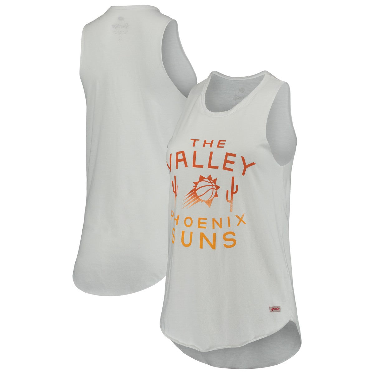 White Phoenix Suns Sportiqe Women's Janie Tri-Blend Tank Top | NBA
