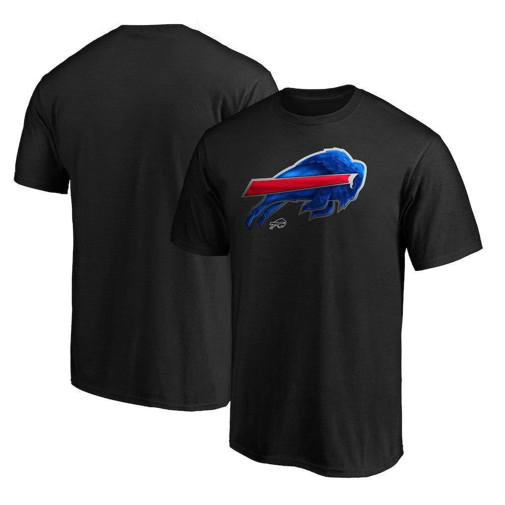 Buffalo Bills Midnight Mascot Team Logo T-Shirt | NFL New