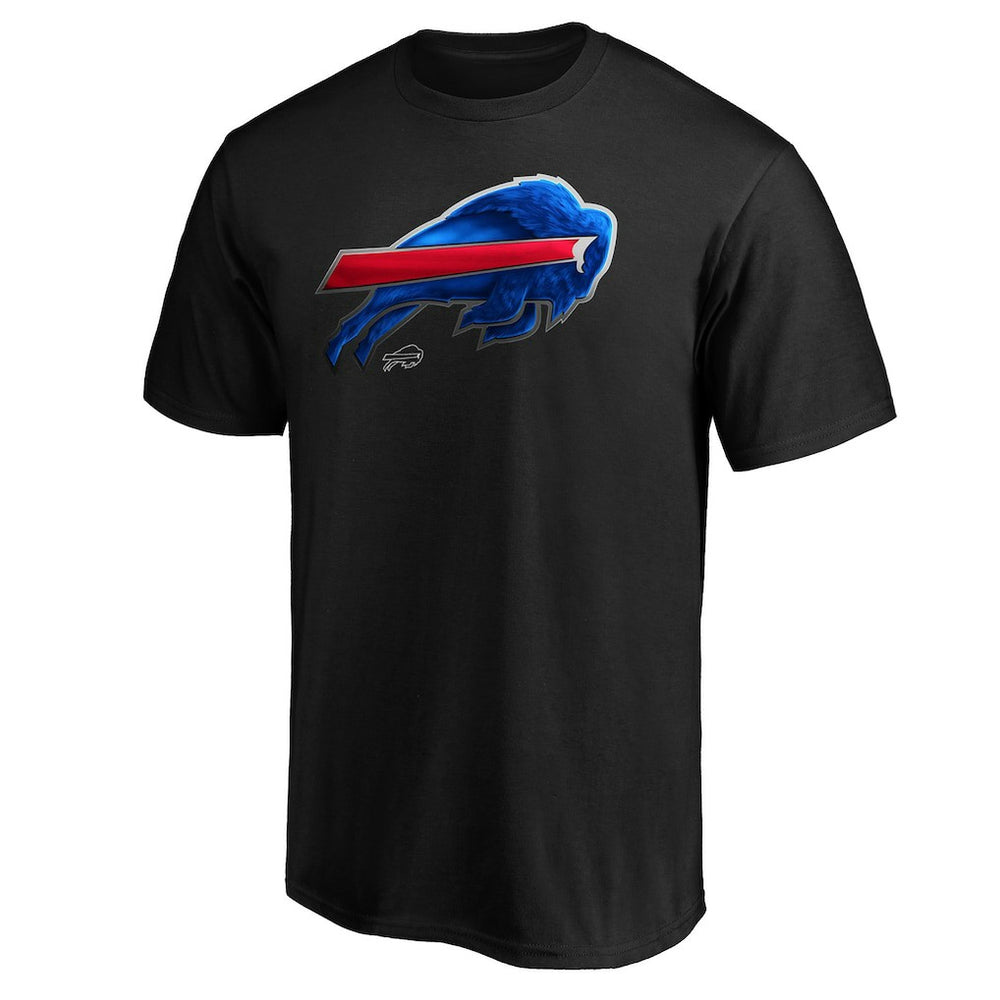 Buffalo Bills Midnight Mascot Team Logo T-Shirt | NFL New