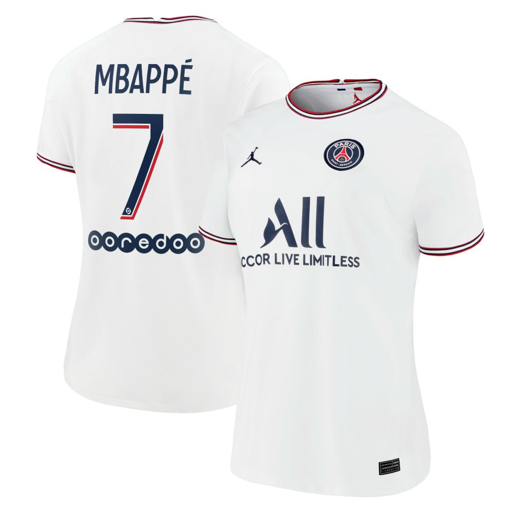 Kylian Mbappé Paris Saint-Germain Jordan Brand Women's 2021/22 Fourth Replica Jersey