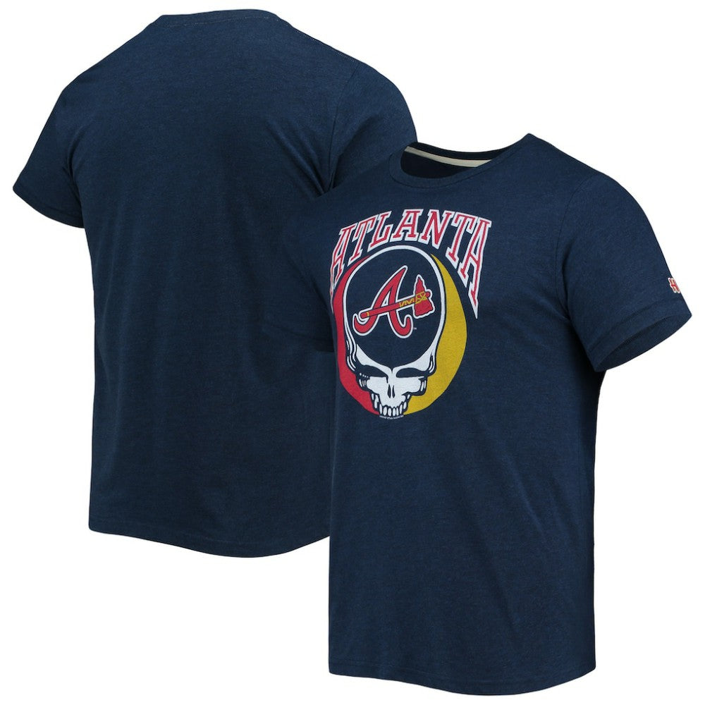 Atlanta Braves Homage Grateful Dead Tri-Blend T-Shirt - MLB T-shirts