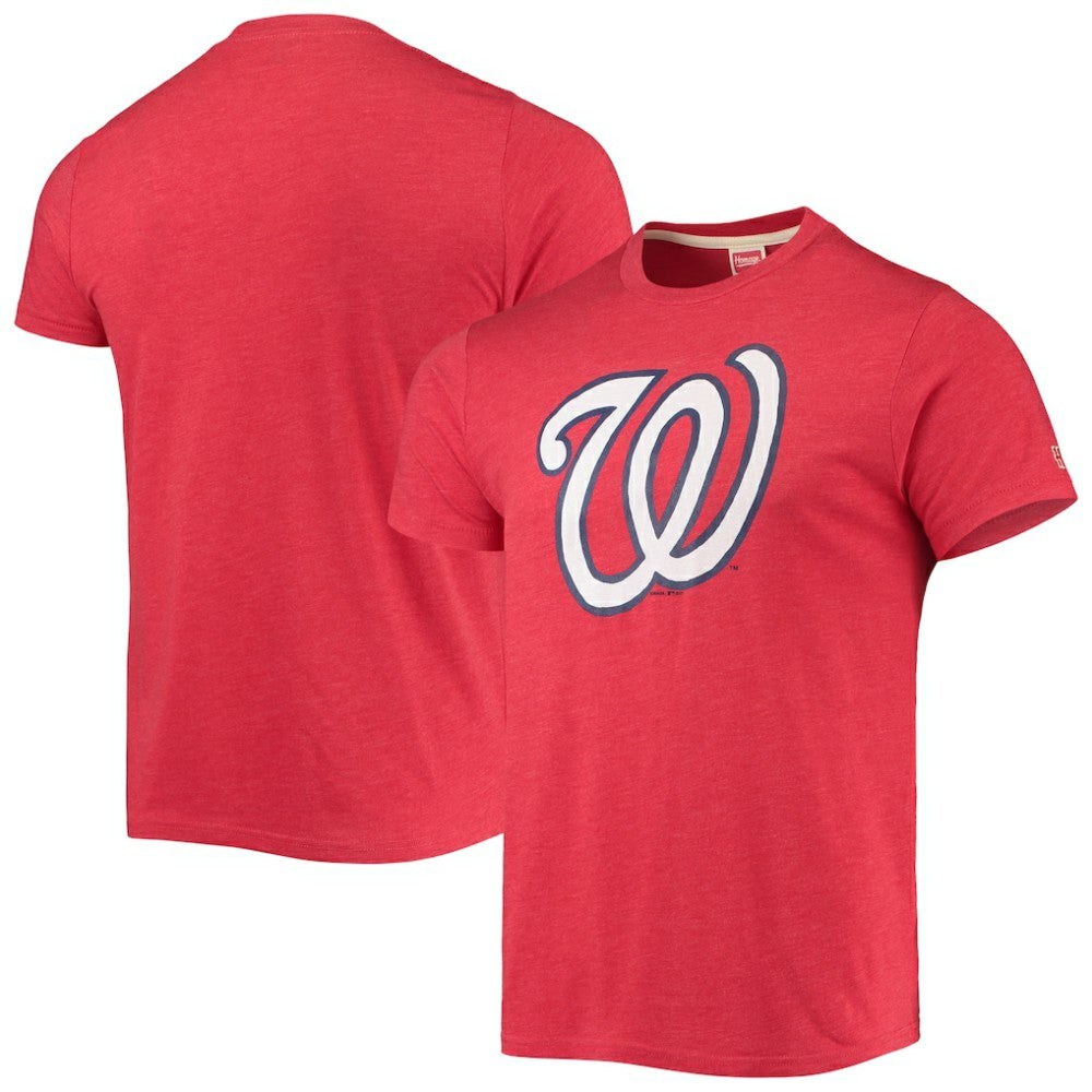Washington Nationals Homage Hand Drawn Logo Tri-Blend T-Shirt - MLB T-shirts