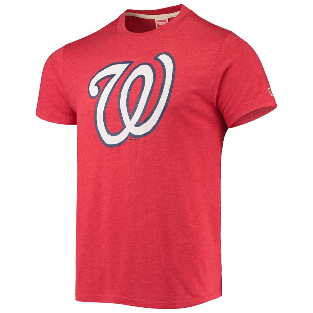 Washington Nationals Homage Hand Drawn Logo Tri-Blend T-Shirt - MLB T-shirts