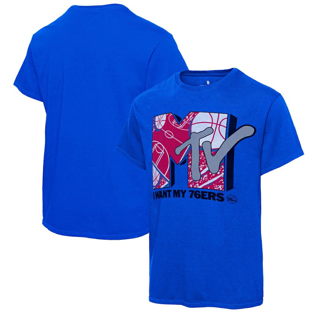 Royal Philadelphia 76ers Junk Food NBA x MTV I Want My T-Shirt | NBA