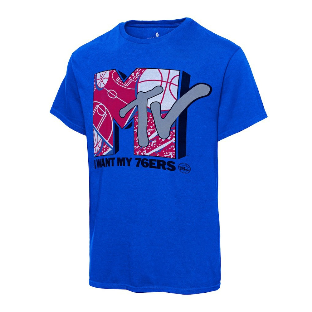 Royal Philadelphia 76ers Junk Food NBA x MTV I Want My T-Shirt | NBA