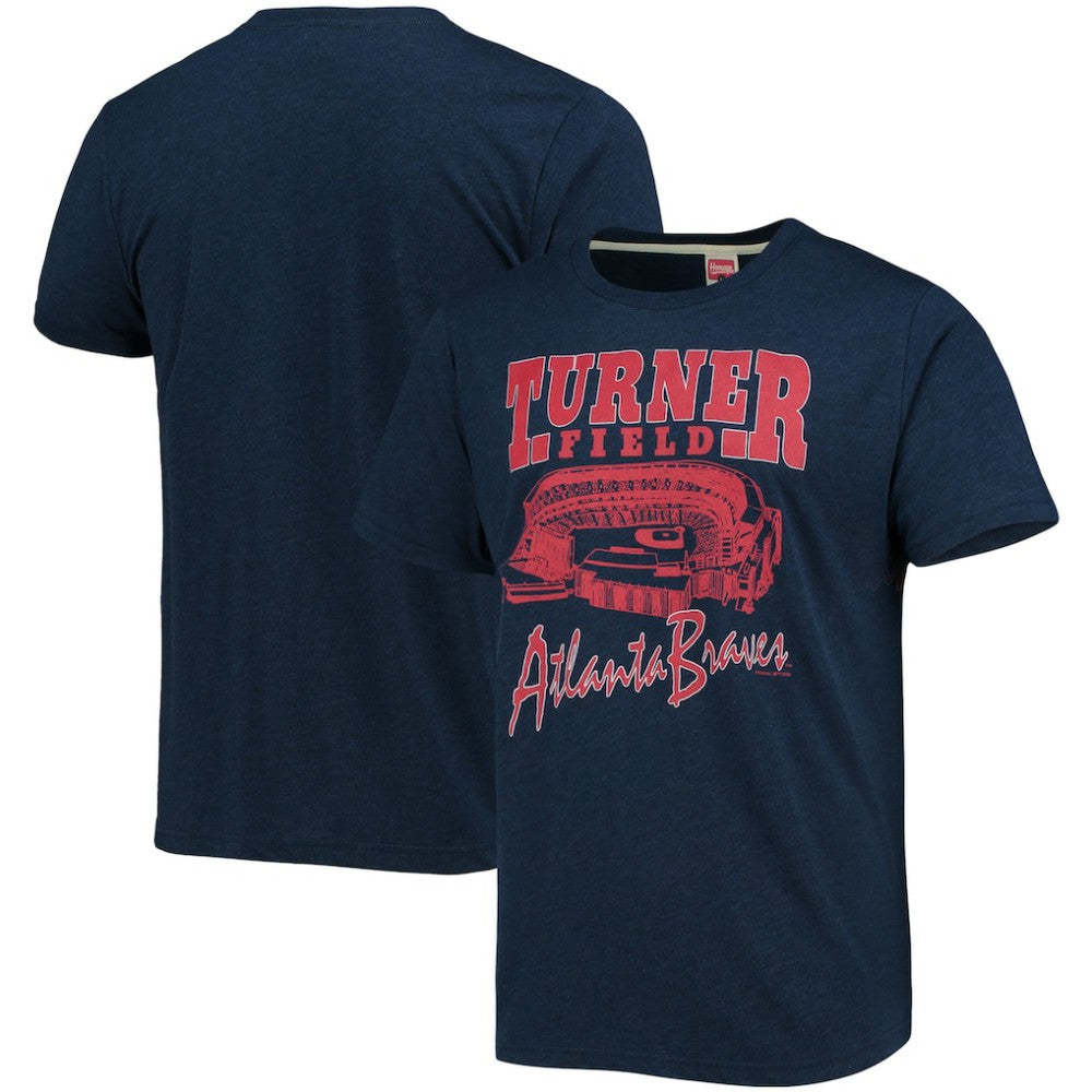 Atlanta Braves Homage Stadium Tri-Blend T-Shirt - MLB T-shirts