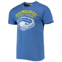 Milwaukee Brewers Homage Milwaukee County Stadium Tri-Blend T-Shirt - MLB T-shirts