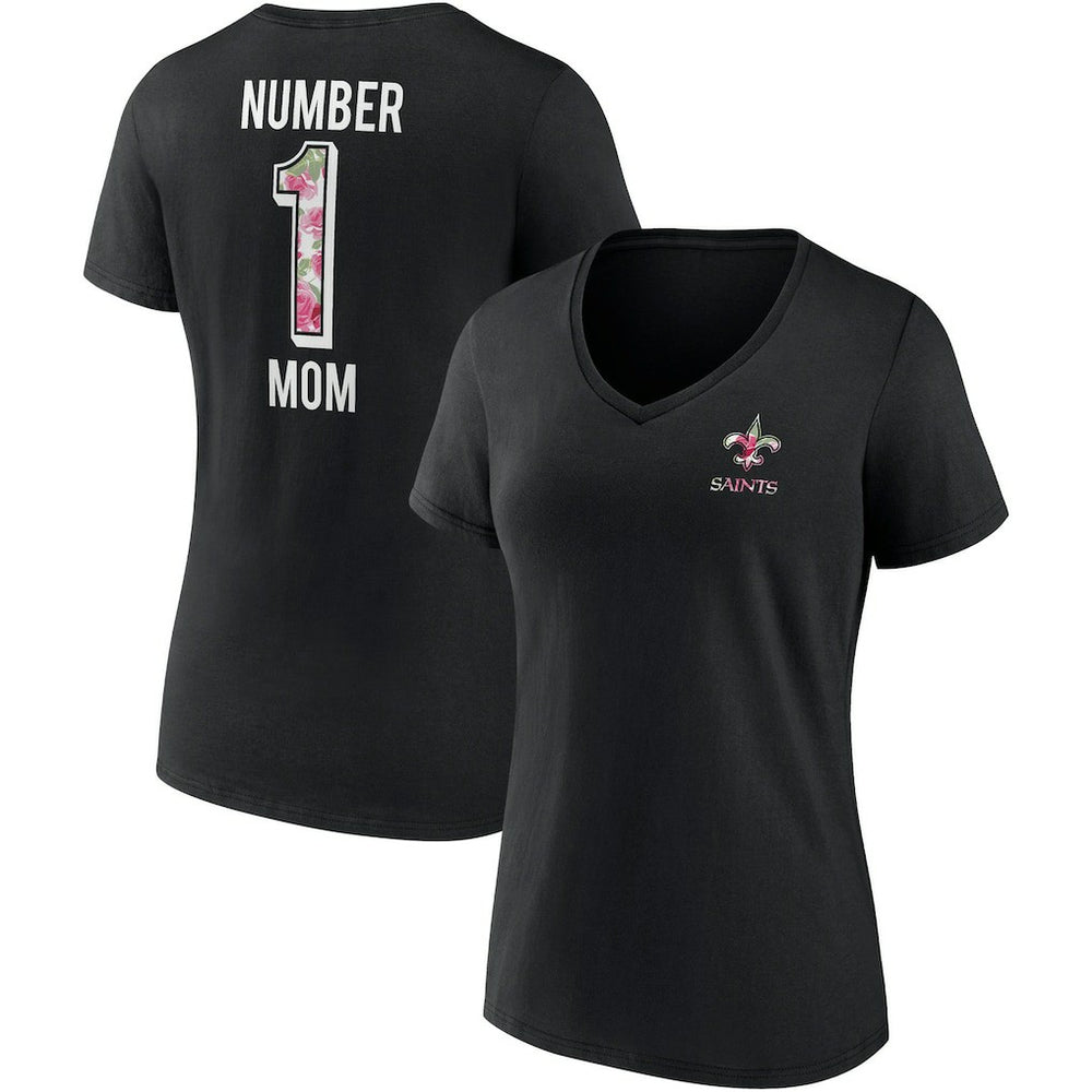 New Orleans Saints Women's Team Mother's Day V-Neck T-Shirt | NFL Discount