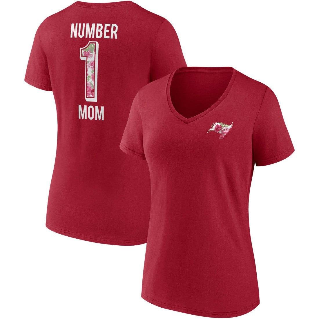 Tampa Bay Buccaneers Women's Team Mother's Day V-Neck T-Shirt | NFL Hot