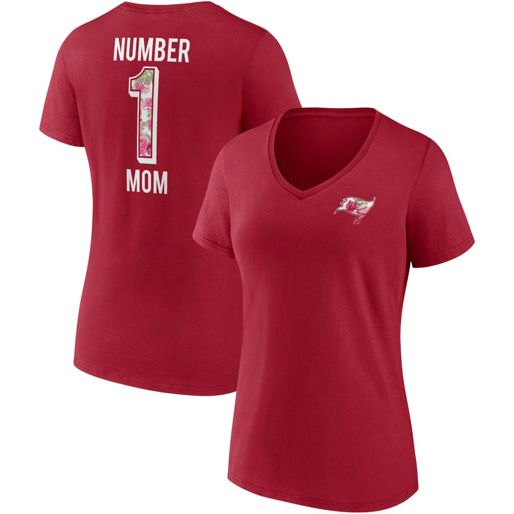 Tampa Bay Buccaneers Women's Team Mother's Day V-Neck T-Shirt | NFL Hot