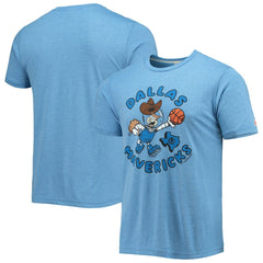 Light Blue Dallas Mavericks Homage NBA x Spongebob Collab Tri-Blend T-Shirt sale | NBA