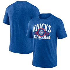 Royal New York Knicks Badge of Honor Tri-Blend T-Shirt | NBA
