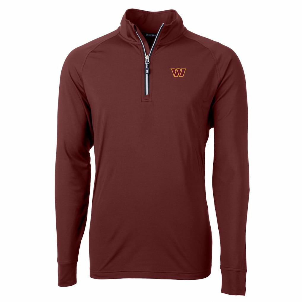 Washington Commanders Cutter & Buck Adapt Eco Stretch Quarter-Zip Pullover Jacket | NFL On sale