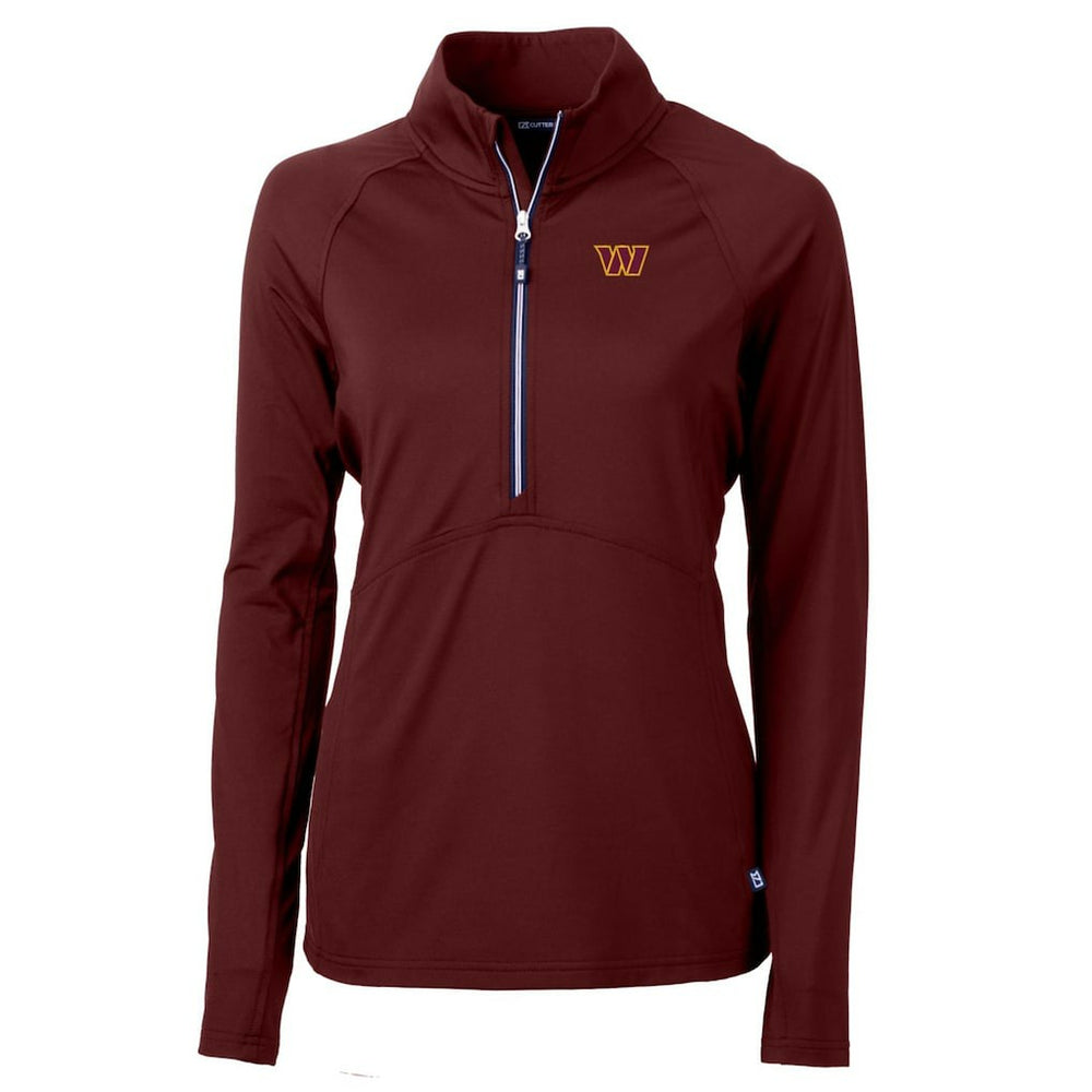 Washington Commanders Cutter & Buck Women's Adapt Eco Knit Stretch Half-Zip Pullover Jacket | NFL Online