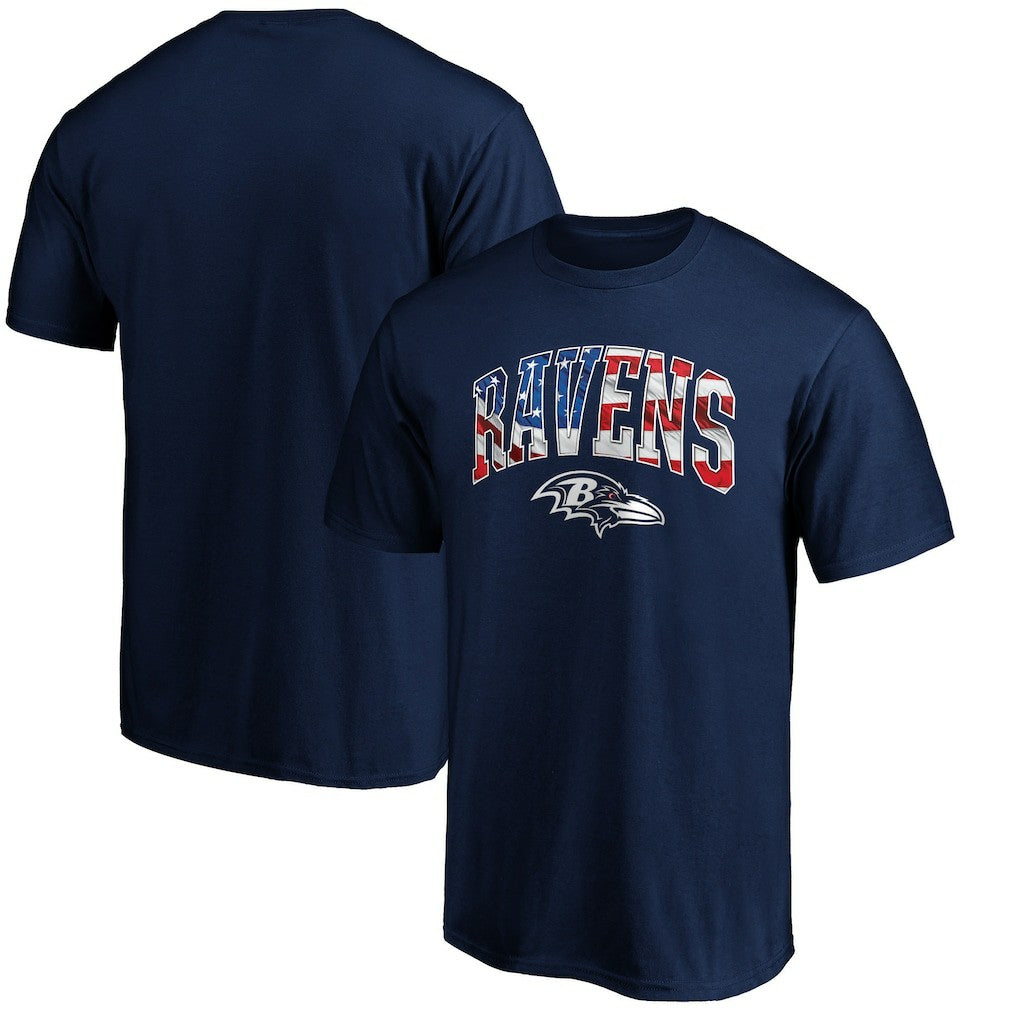 Baltimore Ravens Banner Wave Logo T-Shirt | NFL Outlet