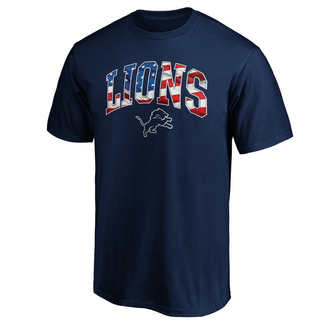 Detroit Lions Banner Wave Logo T-Shirt | NFL Discount