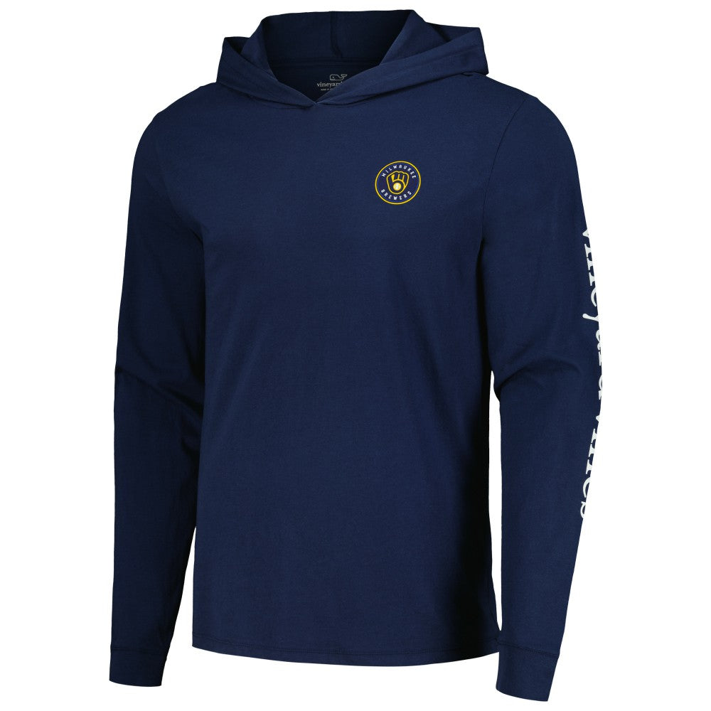 Milwaukee Brewers Vineyard Vines Long Sleeve Hoodie T-Shirt - MLB Hoodies