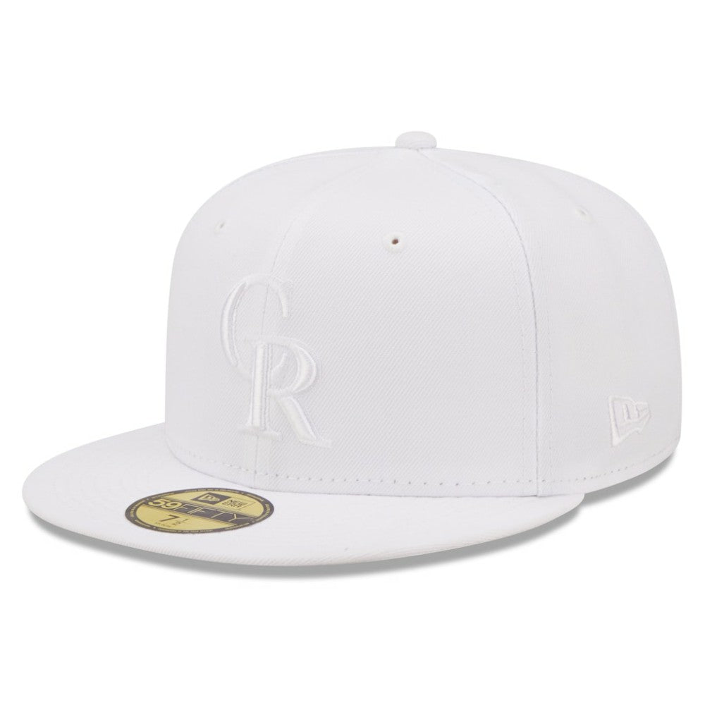 Colorado Rockies New Era White on White 59FIFTY Fitted Hat - MLB Hats