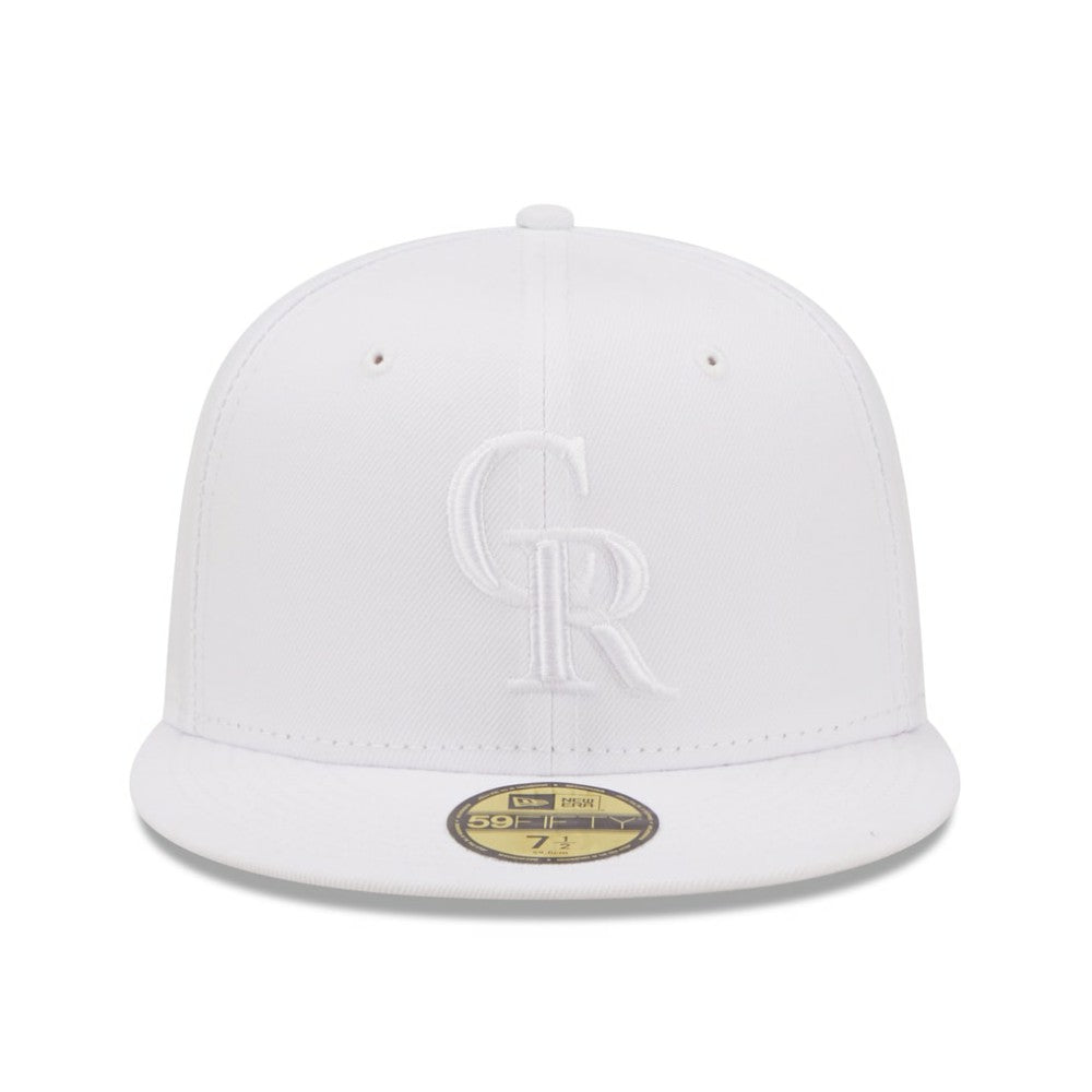 Colorado Rockies New Era White on White 59FIFTY Fitted Hat - MLB Hats