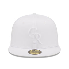 Colorado Rockies New Era White on White 59FIFTY Fitted Hat - MLB Hats
