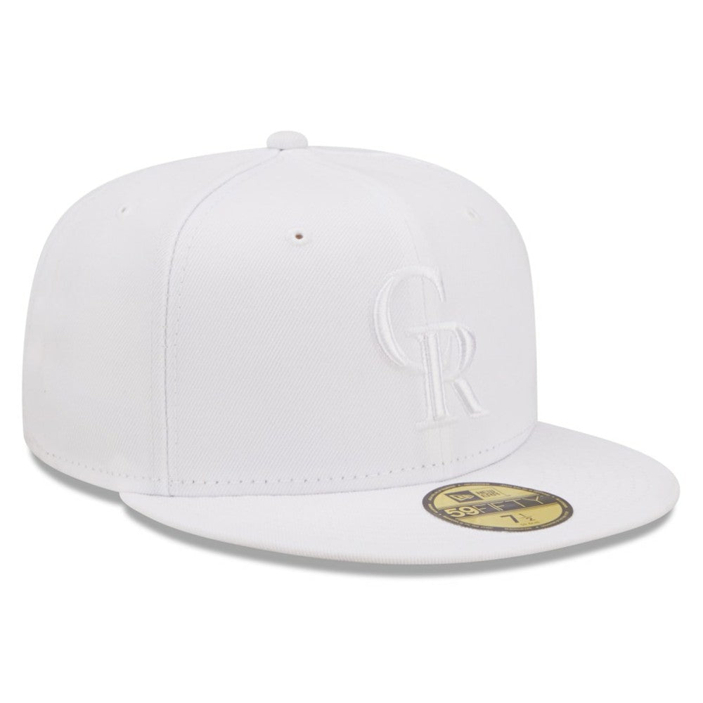 Colorado Rockies New Era White on White 59FIFTY Fitted Hat - MLB Hats