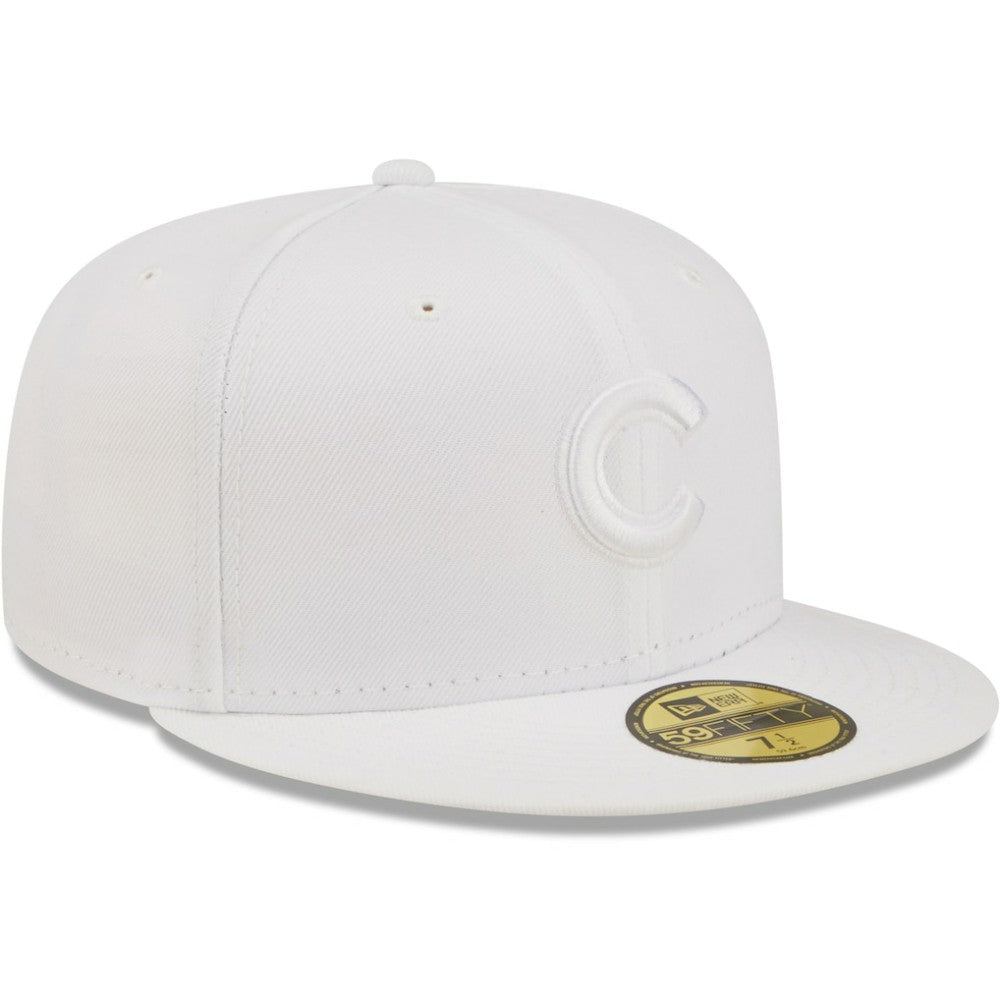 Chicago Cubs New Era White on White 59FIFTY Fitted Hat - MLB Hats