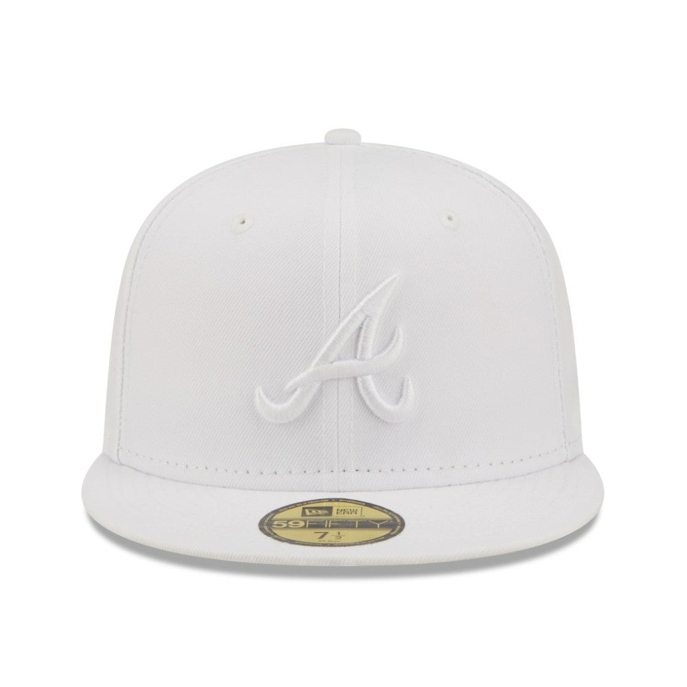 Atlanta Braves New Era White on White 59FIFTY Fitted Hat - MLB Hats