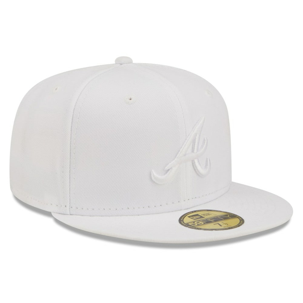 Atlanta Braves New Era White on White 59FIFTY Fitted Hat - MLB Hats