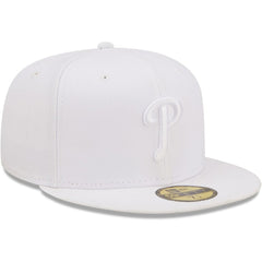 Philadelphia Phillies New Era White on White 59FIFTY Fitted Hat - MLB Hats