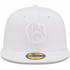 Milwaukee Brewers New Era White on White 59FIFTY Fitted Hat - MLB Hats