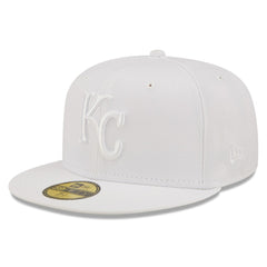 Kansas City Royals New Era White on White 59FIFTY Fitted Hat - MLB Hats