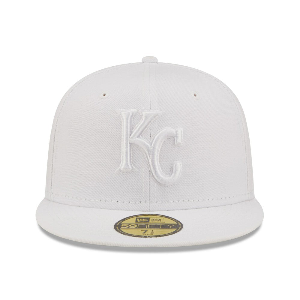 Kansas City Royals New Era White on White 59FIFTY Fitted Hat - MLB Hats