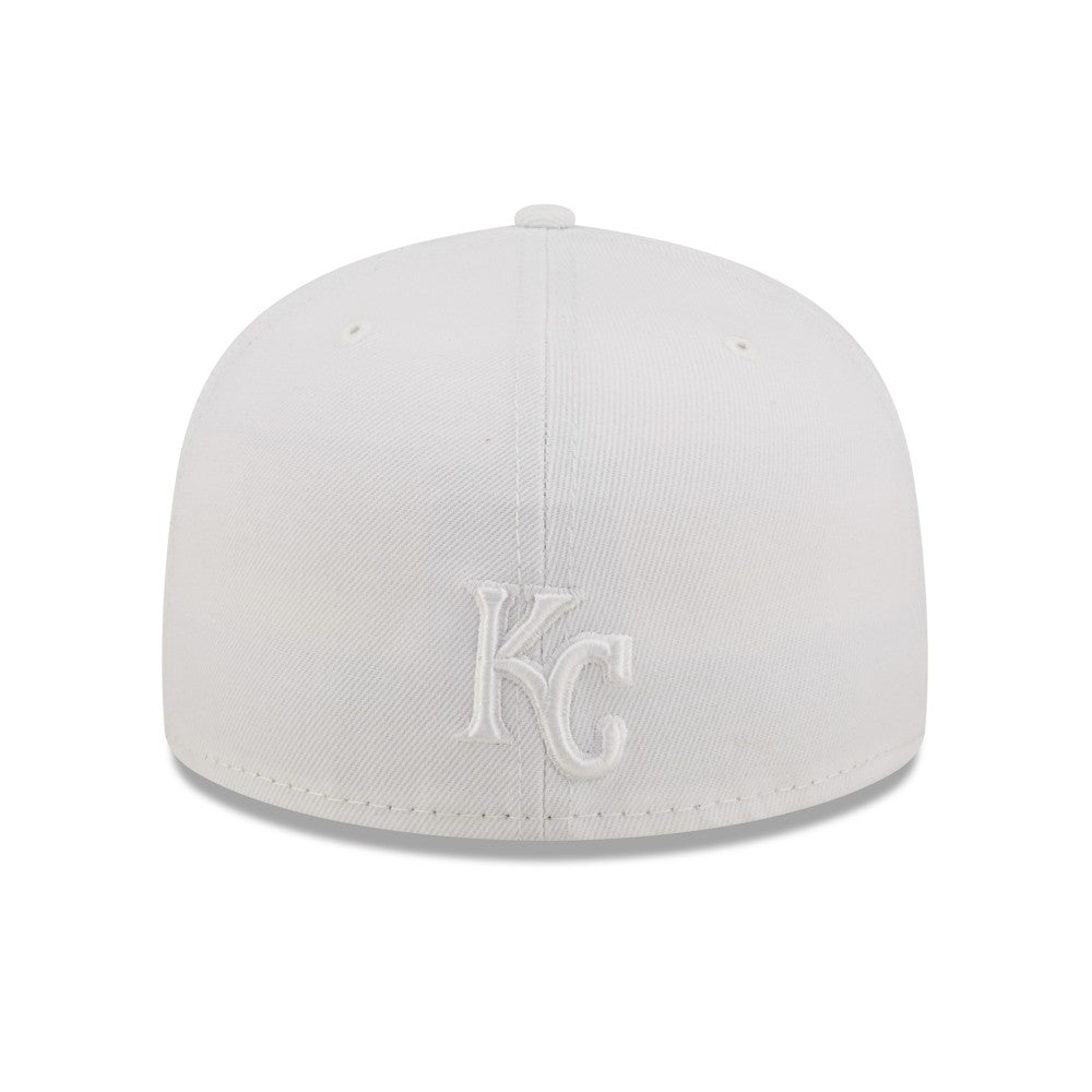 Kansas City Royals New Era White on White 59FIFTY Fitted Hat - MLB Hats