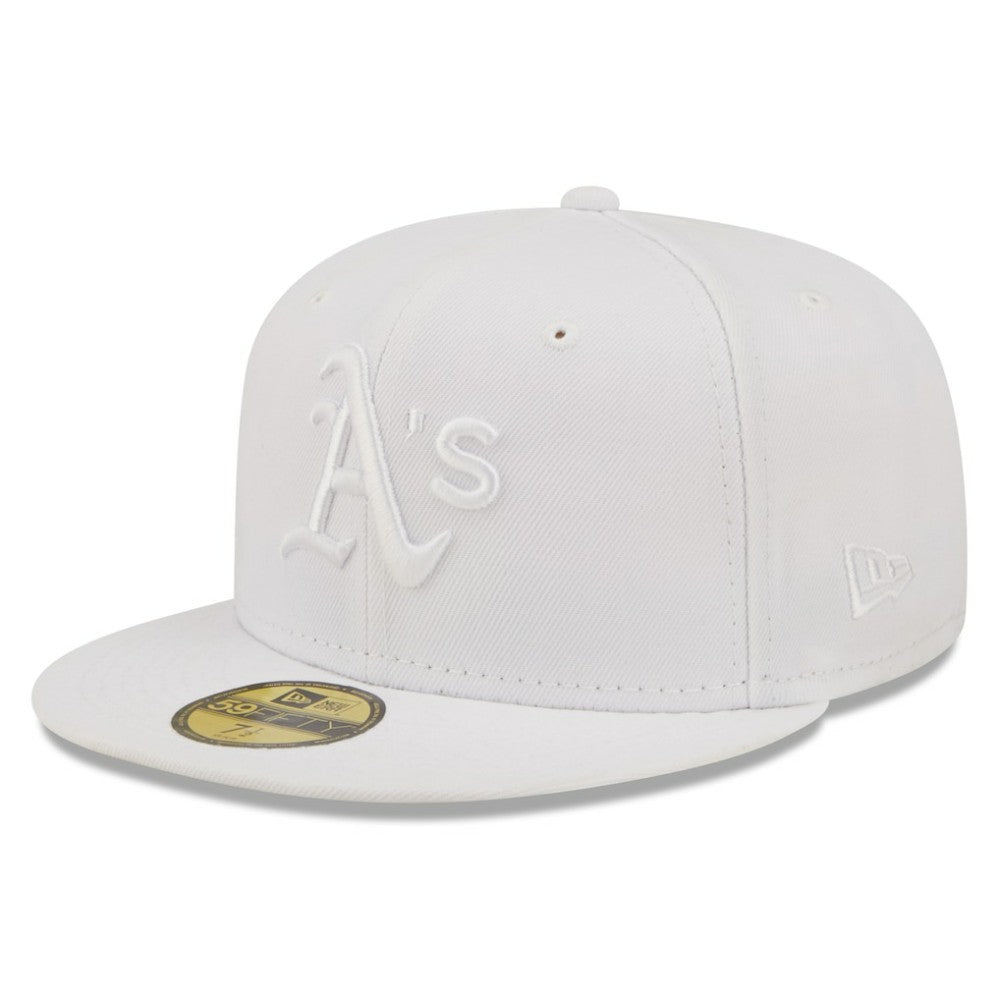 Athletics New Era White on White 59FIFTY Fitted Hat - MLB Hats