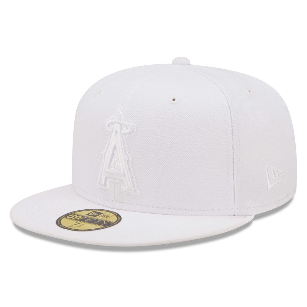 Los Angeles Angels New Era White on White 59FIFTY Fitted Hat - MLB Hats