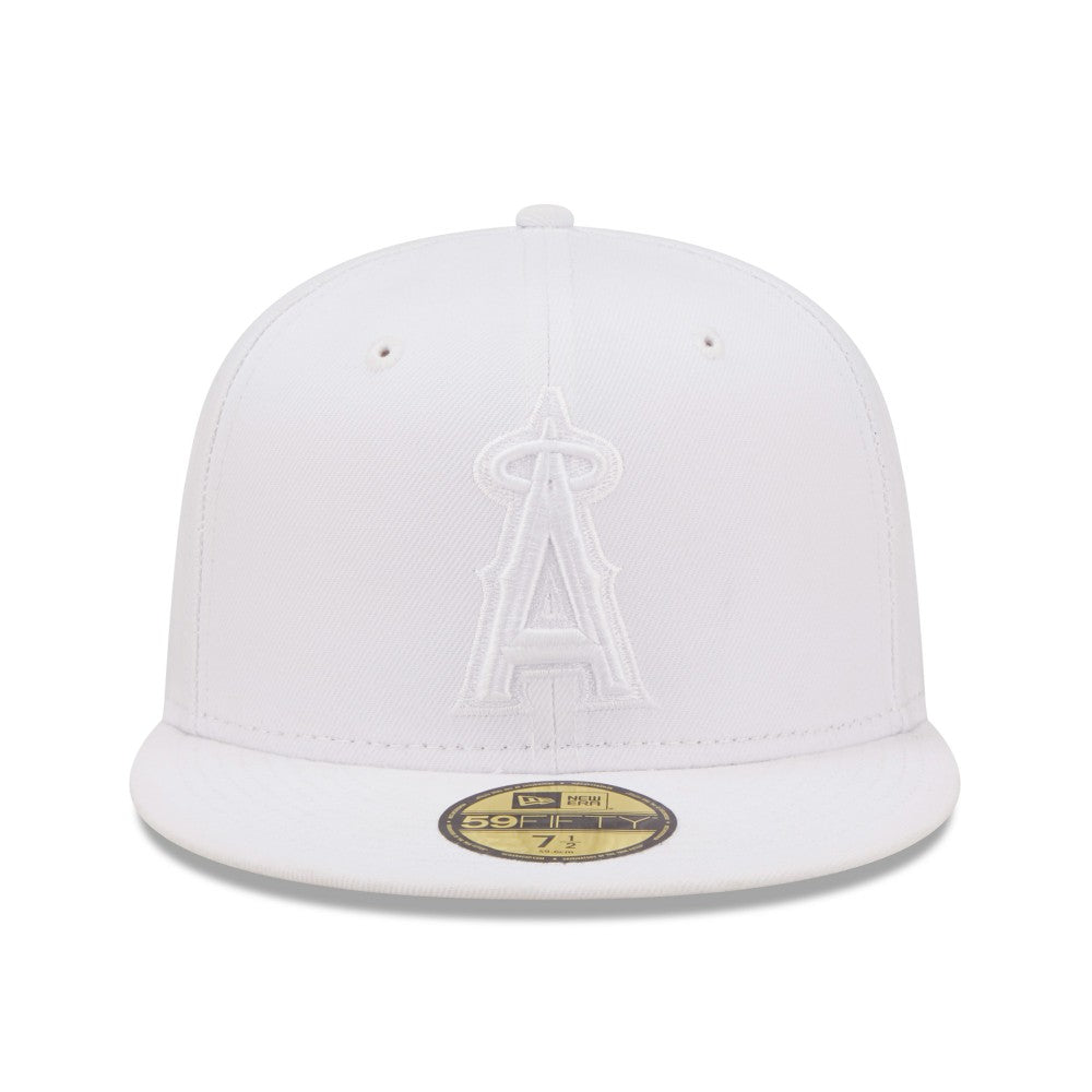 Los Angeles Angels New Era White on White 59FIFTY Fitted Hat - MLB Hats