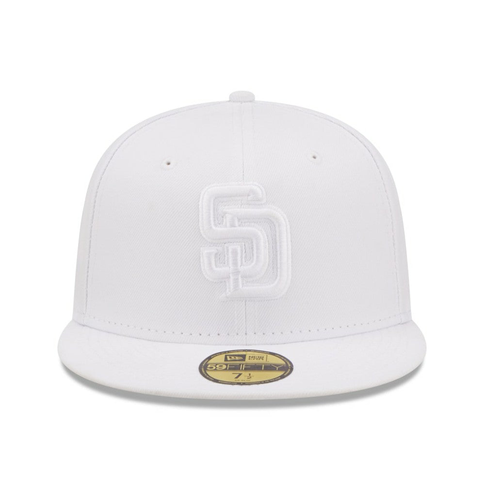 San Diego Padres New Era White on White 59FIFTY Fitted Hat - MLB Hats