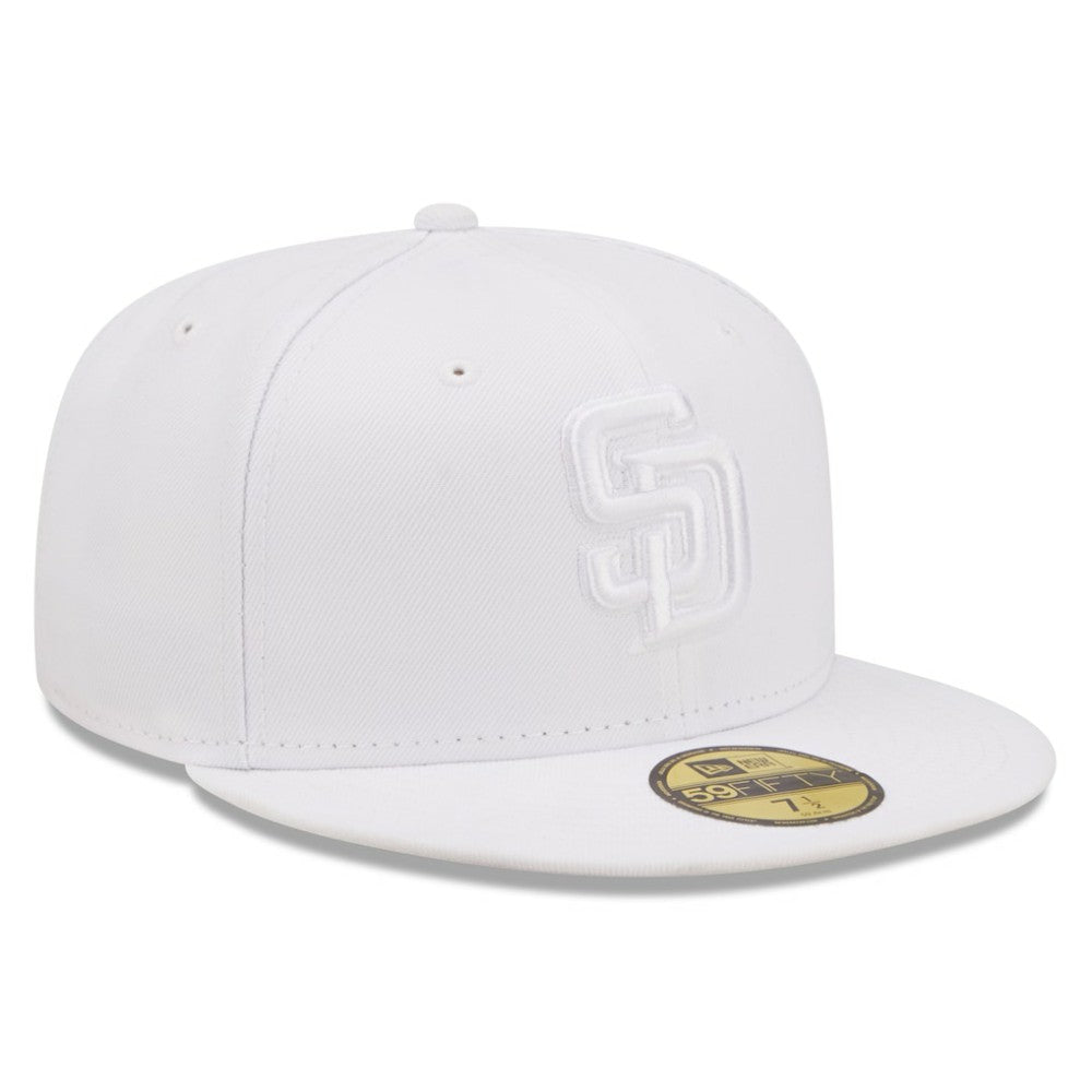 San Diego Padres New Era White on White 59FIFTY Fitted Hat - MLB Hats