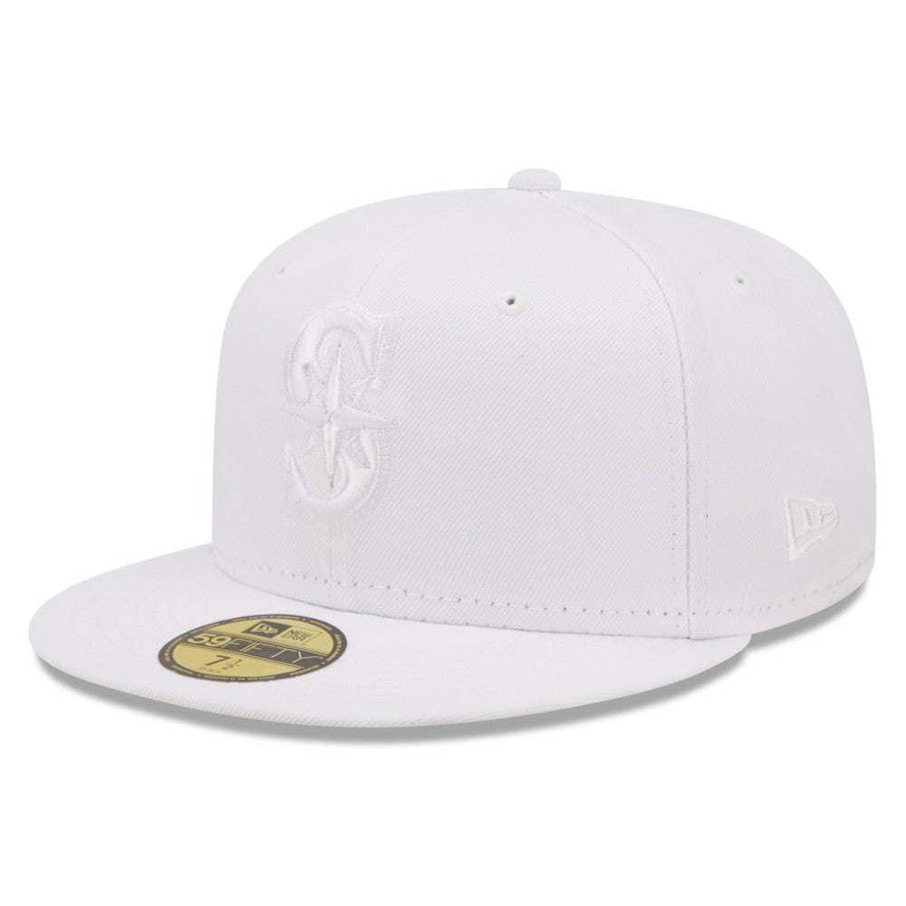 Seattle Mariners New Era White on White 59FIFTY Fitted Hat - MLB Hats