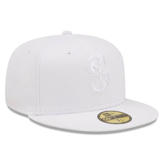 Seattle Mariners New Era White on White 59FIFTY Fitted Hat - MLB Hats