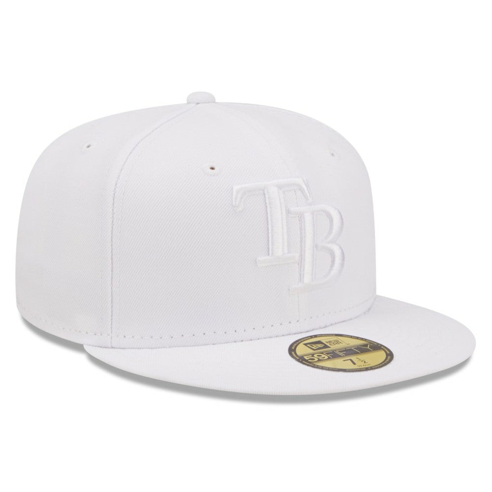 Tampa Bay Rays New Era White on White 59FIFTY Fitted Hat - MLB Hats