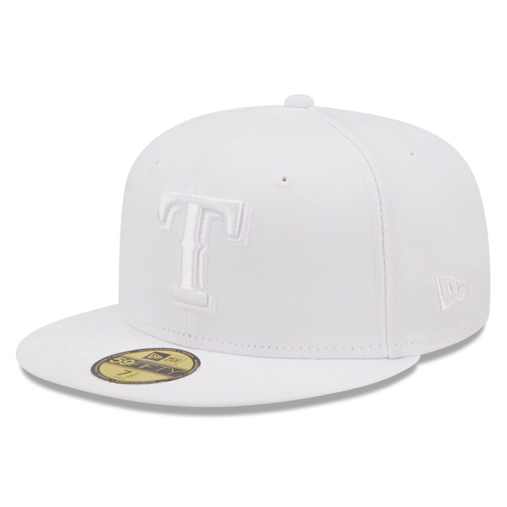 Texas Rangers New Era White on White 59FIFTY Fitted Hat - MLB Hats