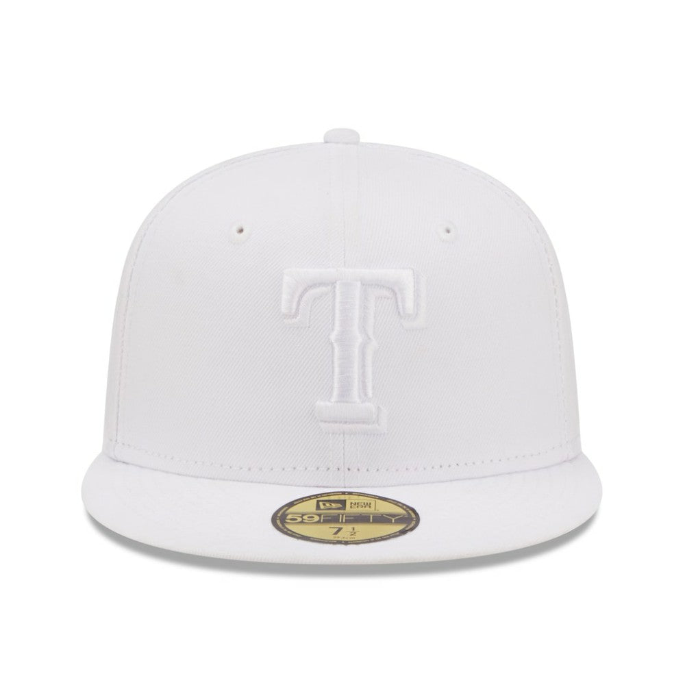 Texas Rangers New Era White on White 59FIFTY Fitted Hat - MLB Hats