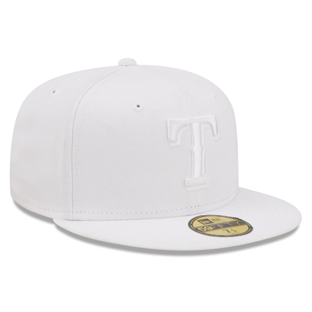 Texas Rangers New Era White on White 59FIFTY Fitted Hat - MLB Hats