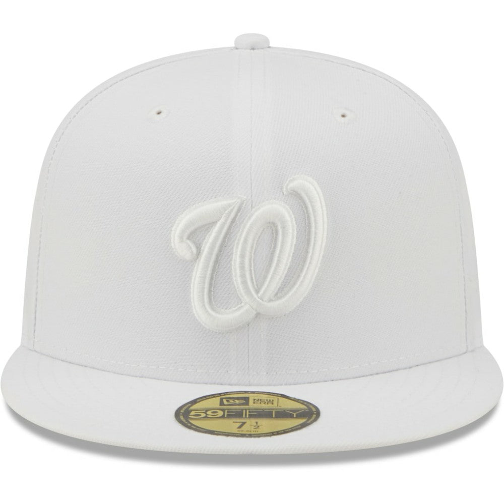 Washington Nationals New Era White on White 59FIFTY Fitted Hat - MLB Hats