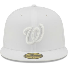 Washington Nationals New Era White on White 59FIFTY Fitted Hat - MLB Hats