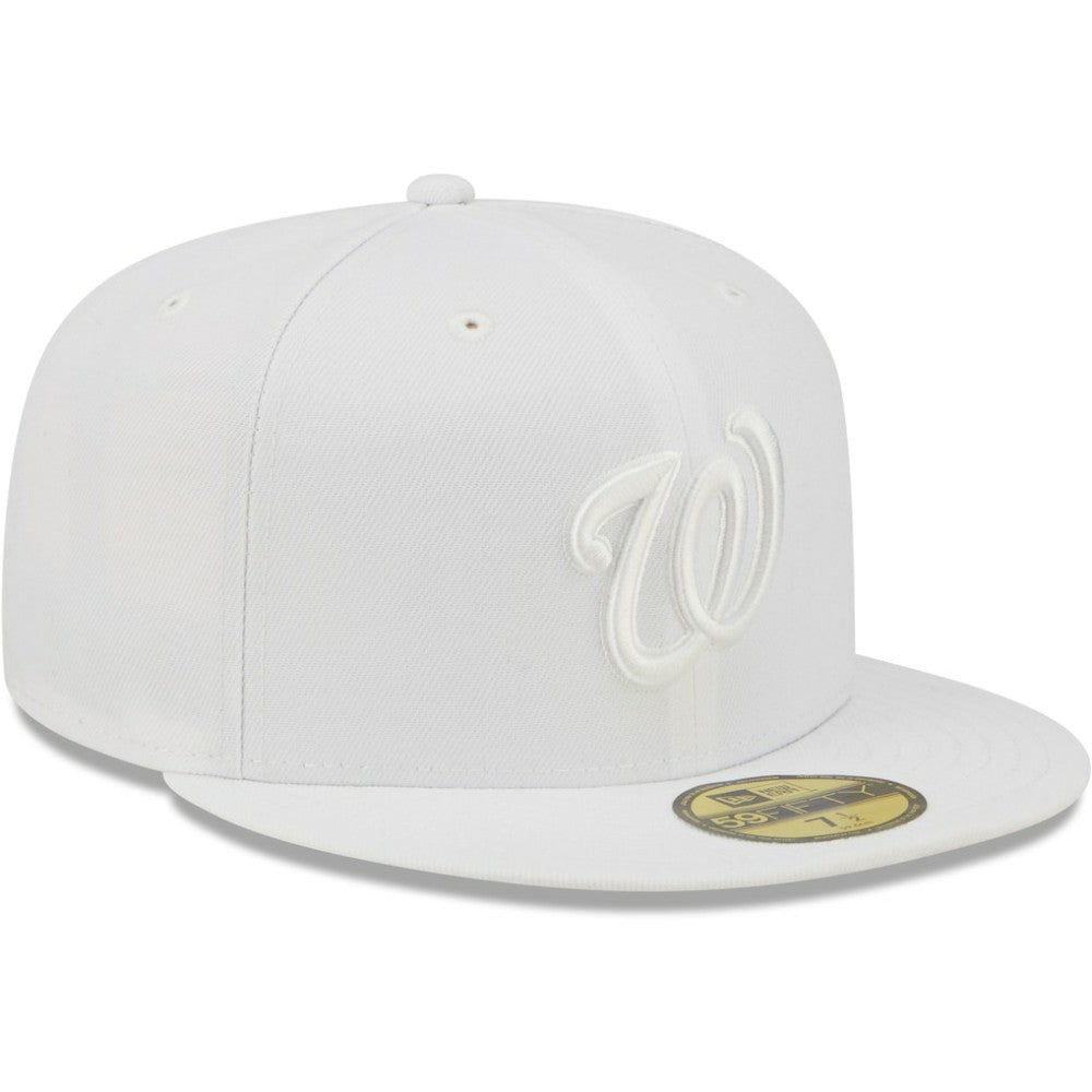 Washington Nationals New Era White on White 59FIFTY Fitted Hat - MLB Hats