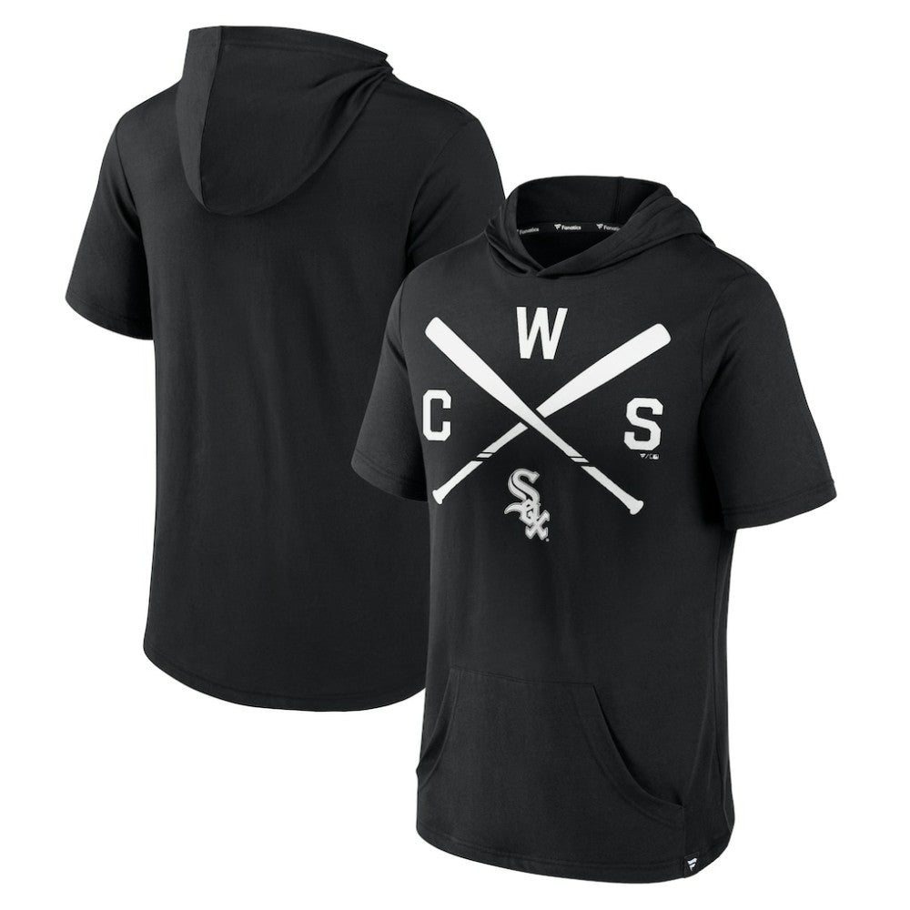 Chicago White Sox Fanatics Iconic Rebel Short Sleeve Hooded Top - MLB Tops